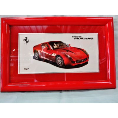 画像1: Ferrari社が永年勤続者限定に贈ったシルバープレート画装です。　フェラーリ599ＧＴＢ　１８×28