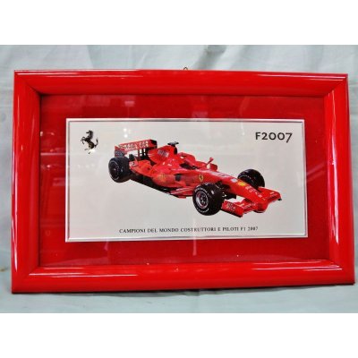 画像1: Ferrari社が永年勤続者限定に贈ったシルバープレート画装です。　フェラーリＦ1　2007　１８×28