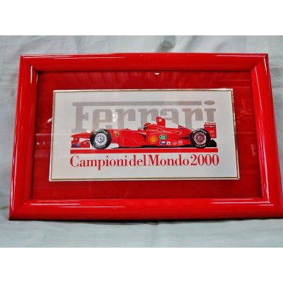 画像1: Ferrari社が永年勤続者限定に贈ったシルバープレート画装です。　フェラーリＦ1　2000　１８×28