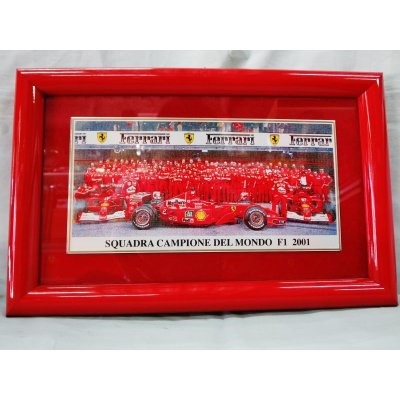 画像1: Ferrari社が永年勤続者限定に贈ったシルバープレート画装です。　フェラーリＦ1　2001　１８×28