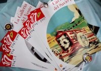フェラーリ　50周年　記念ポスター（68×48）＆ポストカード　どちらも18枚づつのセットです。