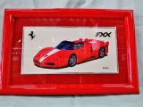画像: Ferrari社が永年勤続者限定に贈ったシルバープレート画装です。　フェラーリ・FXX　１８×28