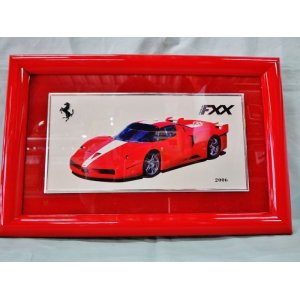 画像: Ferrari社が永年勤続者限定に贈ったシルバープレート画装です。　フェラーリ・FXX　１８×28