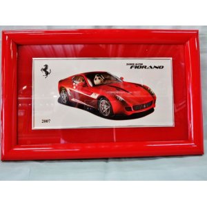画像: Ferrari社が永年勤続者限定に贈ったシルバープレート画装です。　フェラーリ599ＧＴＢ　１８×28