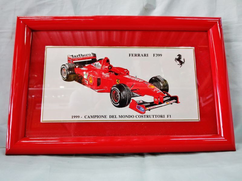 画像1: Ferrari社が永年勤続者限定に贈ったシルバープレート画装です。　フェラーリＦ1　1990　１８×28 (1)