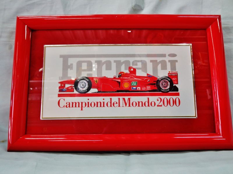 Ferrari社が永年勤続者限定に贈ったシルバープレート画装です。 フェラーリF1 2000 18×28 - SPEED SHOP FII